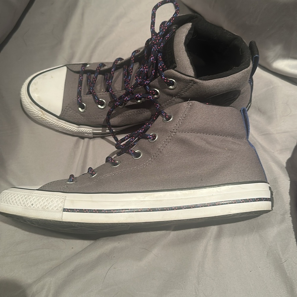 ⭐️SALE⭐️ Converse Chuck Taylor All Star Syde Street Mid Gray Size M8/W10 EUC - Picture 5 of 12
